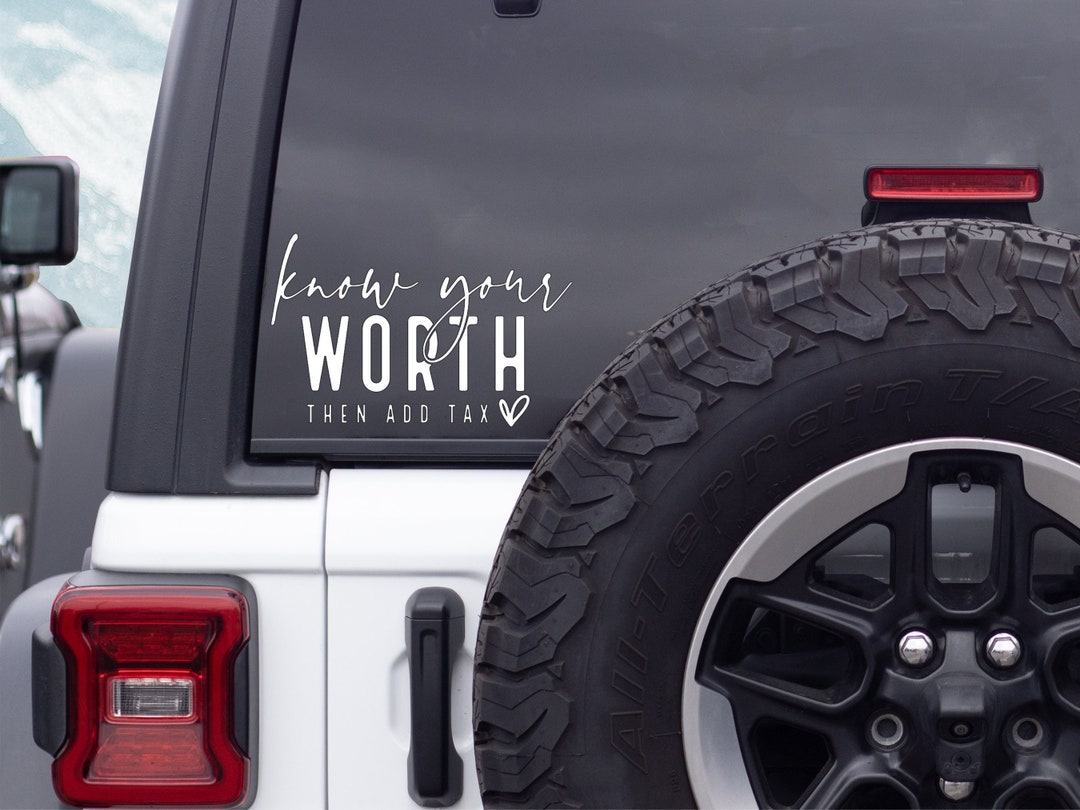 Know Your Worth Sticker, Mental Health Bumper Sticker, Mental Health