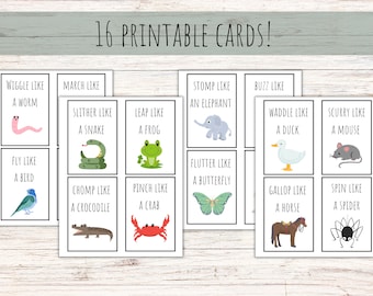 Movement Cards, Movement Activity, Movement Cubes, Action Cards, Preschool Activity, Early Education, Homeschool, Circle Time, Printables