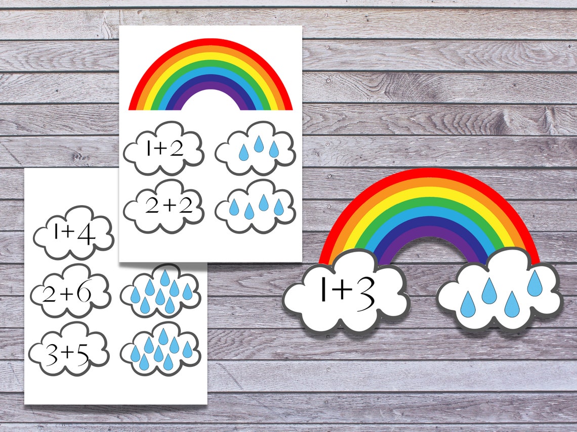 Counting Practice Printable, Rainbow Counting Activity, Preschool Math ...