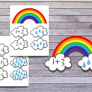 Counting Practice Printable, Rainbow Counting Activity, Preschool Math ...