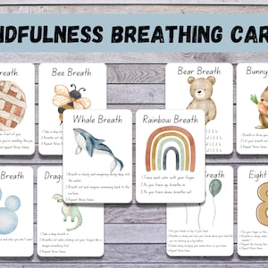 Ejercicios de respiración de atención plena Actividades para niños, Tarjetas de respiración, Rincón calmante, Estrategias calmantes, Herramientas de psicología, Alivio de la ansiedad