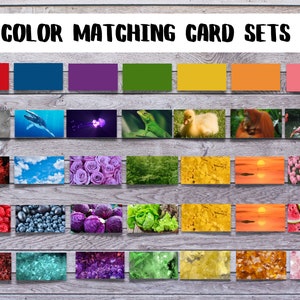 Cartões de correspondência de cores para crianças, pré-escolar e kinder para impressão, pré-escola em casa, fichário de aprendizagem, livro ocupado, cartões pré-escolares