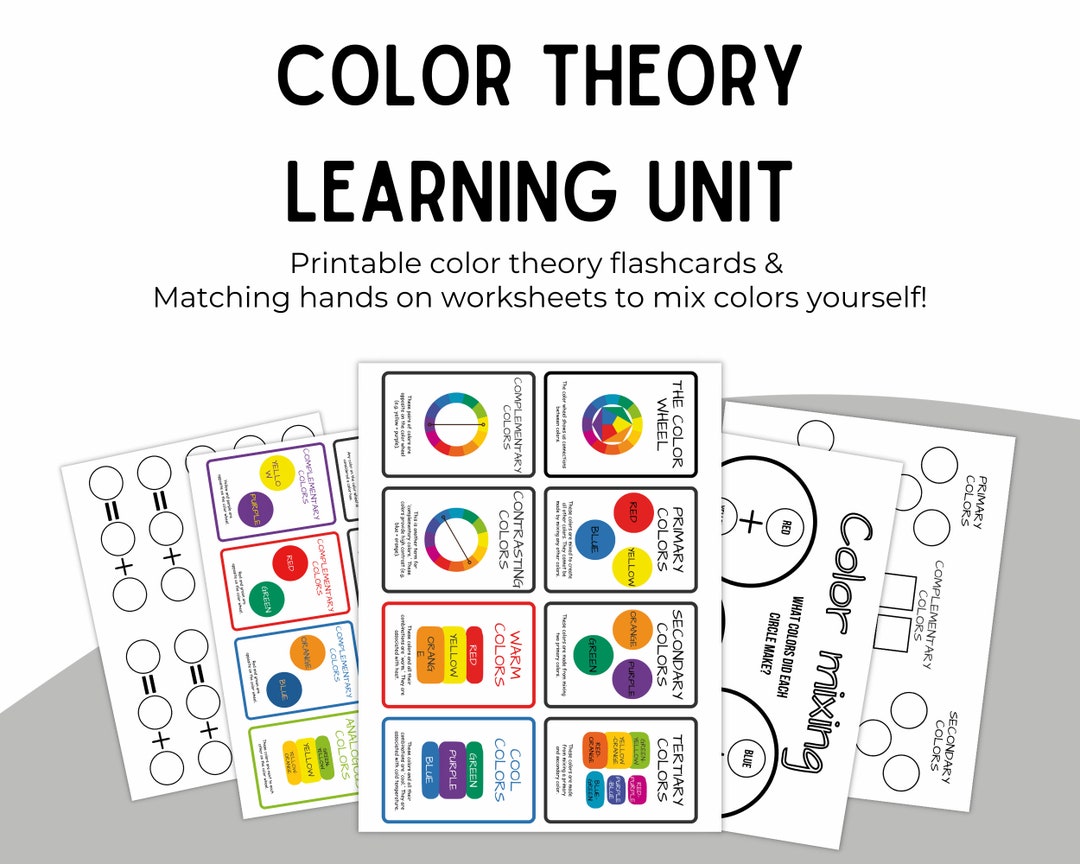 Color Theory Unit, Printable Color Wheel for Kids, Homeschool Kids Art ...