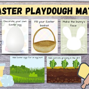 Ostern Frühling Play Doh Matten, Visuelle Karten, Feinmotorik Aktivität, Kleinkind Homeschool, Montessori Materialien, Kindergarten Art