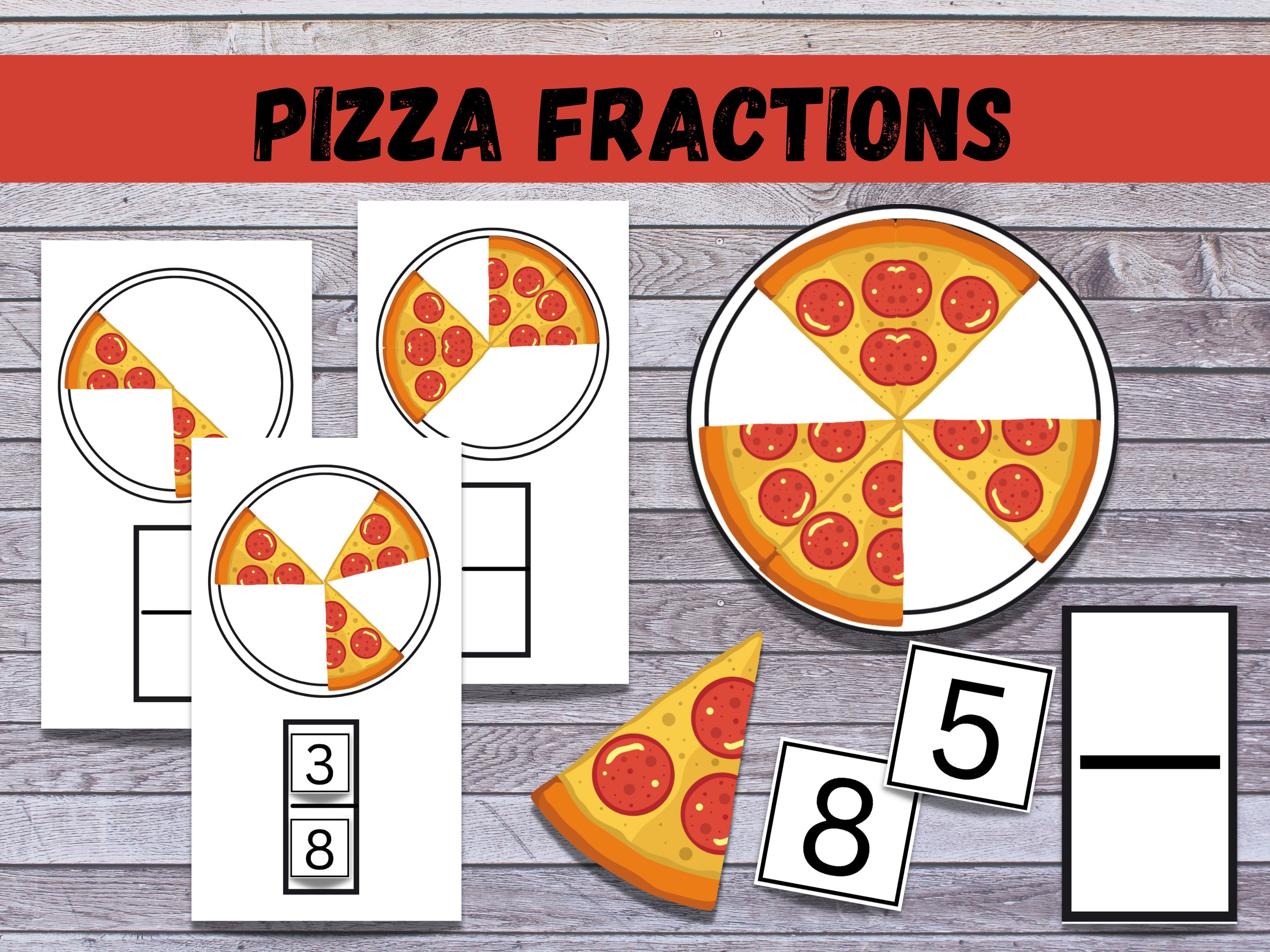 Pizza Fractions, Create A Fraction Activity, Homeschool Math, Matching  Fractions, Learning Fractions, Fraction Tiles, Montessori Fractions - Etsy