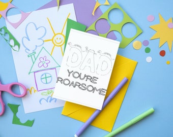 Father's Day Printable Coloring Page, Father's Day Digital, Dad Coloring Page, Father's Day Activity, Father's Day Printable for Kids
