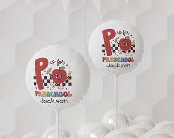 Globo personalizado de graduación preescolar, recuerdo de Mylar de 28 cm, regalo de celebración para niños
