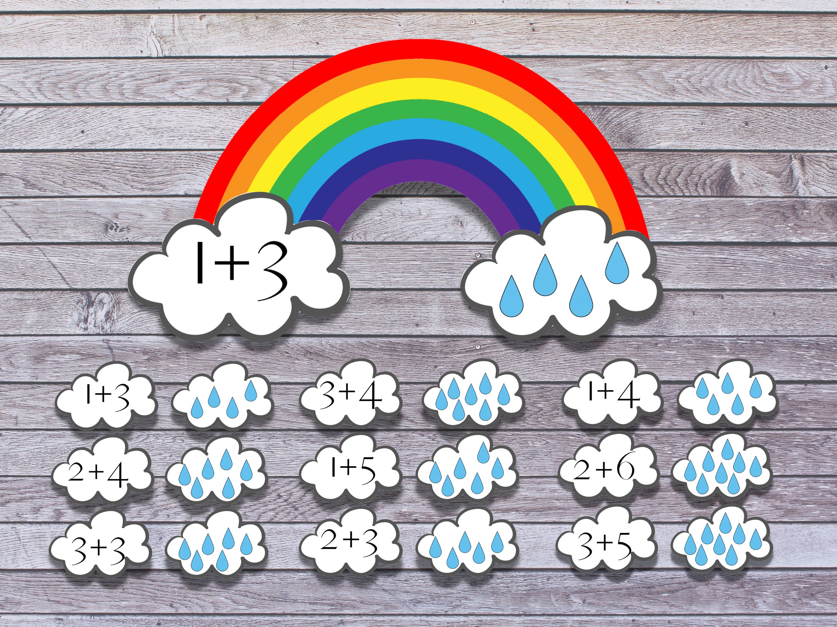 Counting Practice Printable, Rainbow Counting Activity, Preschool Math ...