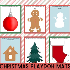 Christmas Play Dough Mats: Printable Holiday Activities (Digital Download)