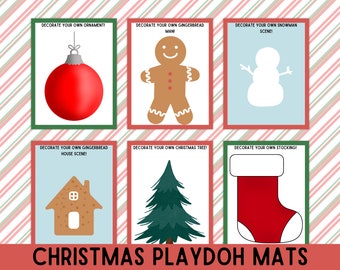 Christmas Play Dough Mats: Printable Holiday Activities (Digital Download)