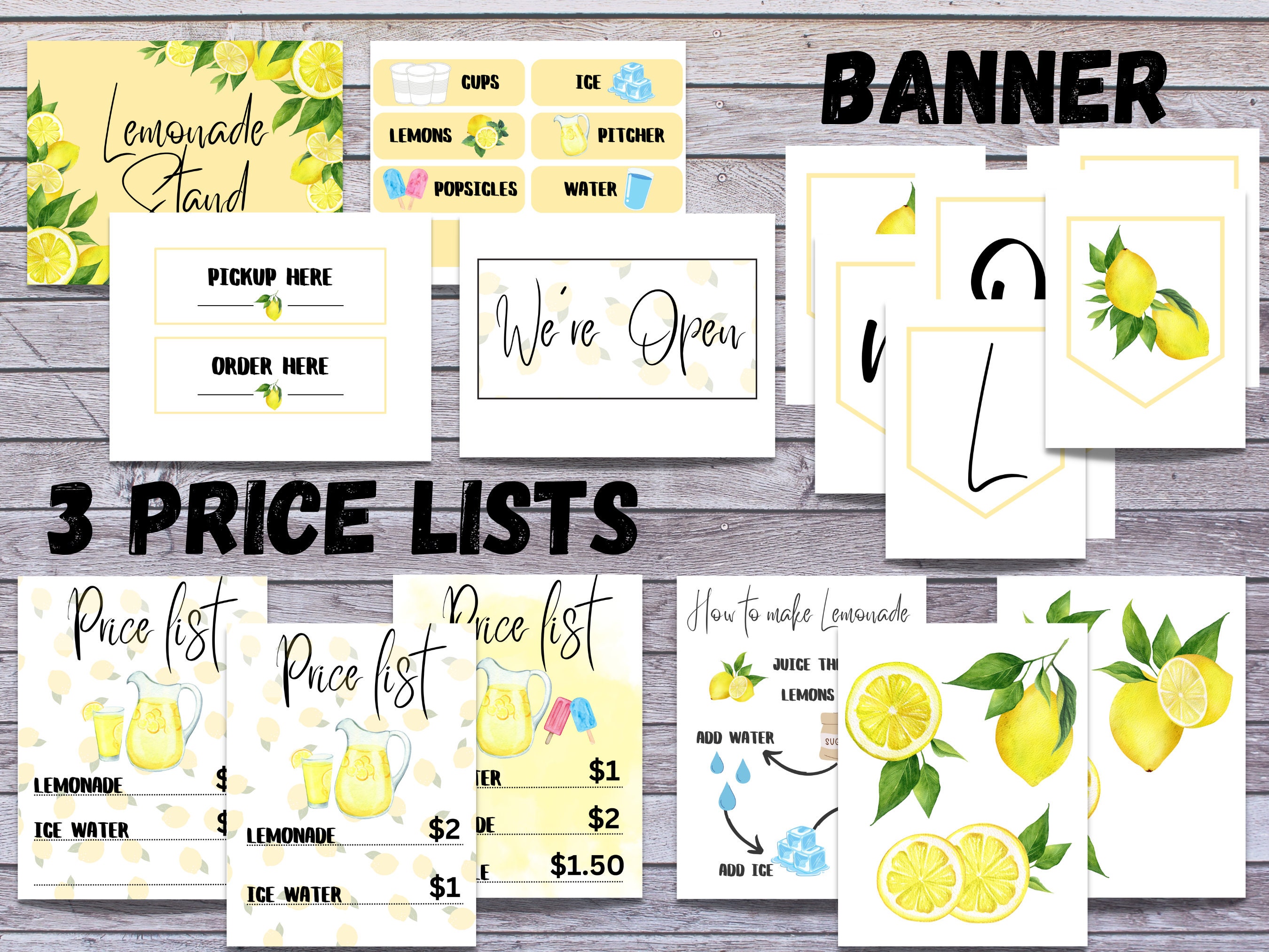 Lemonade Stand Pretend Play Set: Printable Dramatic Play (Digital Download)