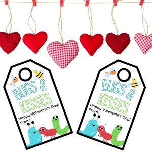 Bug and Kisses Valentines Day Card| Printable Bug Theme Valentines ...