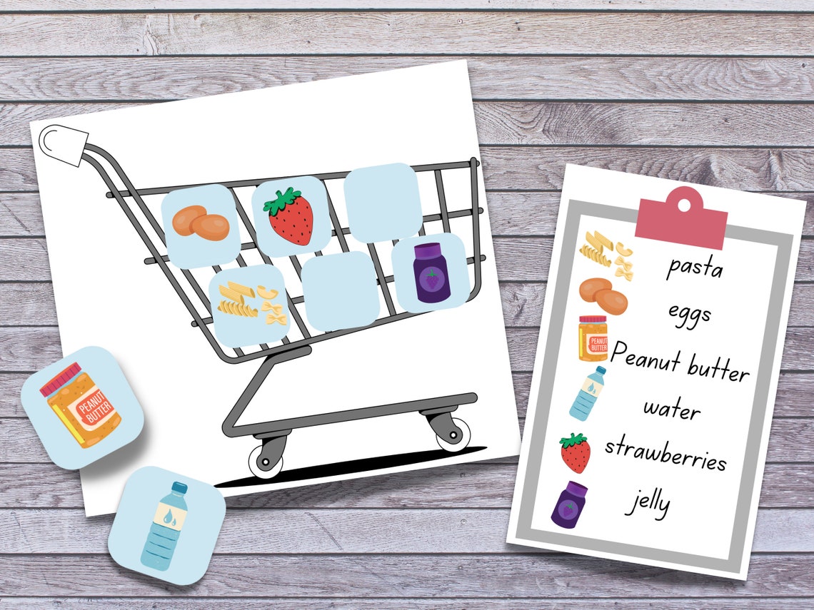 Shopping List Grocery Game| Grocery Store Pretend Play| Homeschool ...