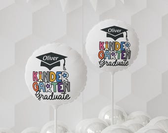 Globo de graduación de jardín de infantes personalizado / Globo de graduación con nombre personalizado / Decoración para fiesta de graduación de jardín de infantes / Regalo de globo de graduación para niños