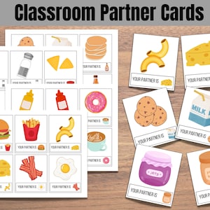 Lehrer-Klassenzimmer-Partnerkarten, druckbare Klassenzimmerleitung, Lehrer-Klassenzimmeraktivität, Lehrer-Partnerpaarungs-Match-Karten