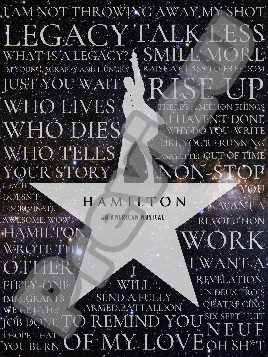 Hamilton Poster Hamilton Quotes Etsy