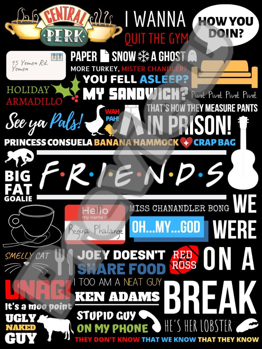 Friends Poster Friends References Friends Quotes Funny Etsy