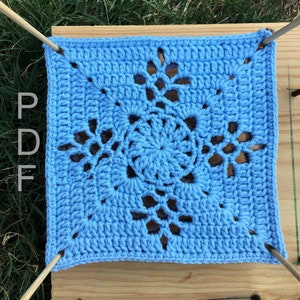 Granny Square Pattern - Victorian Lattice Square - CROCHET PATTERN - Victorian Square - PDF Crochet pattern photo tutorial - Crochet Blancet