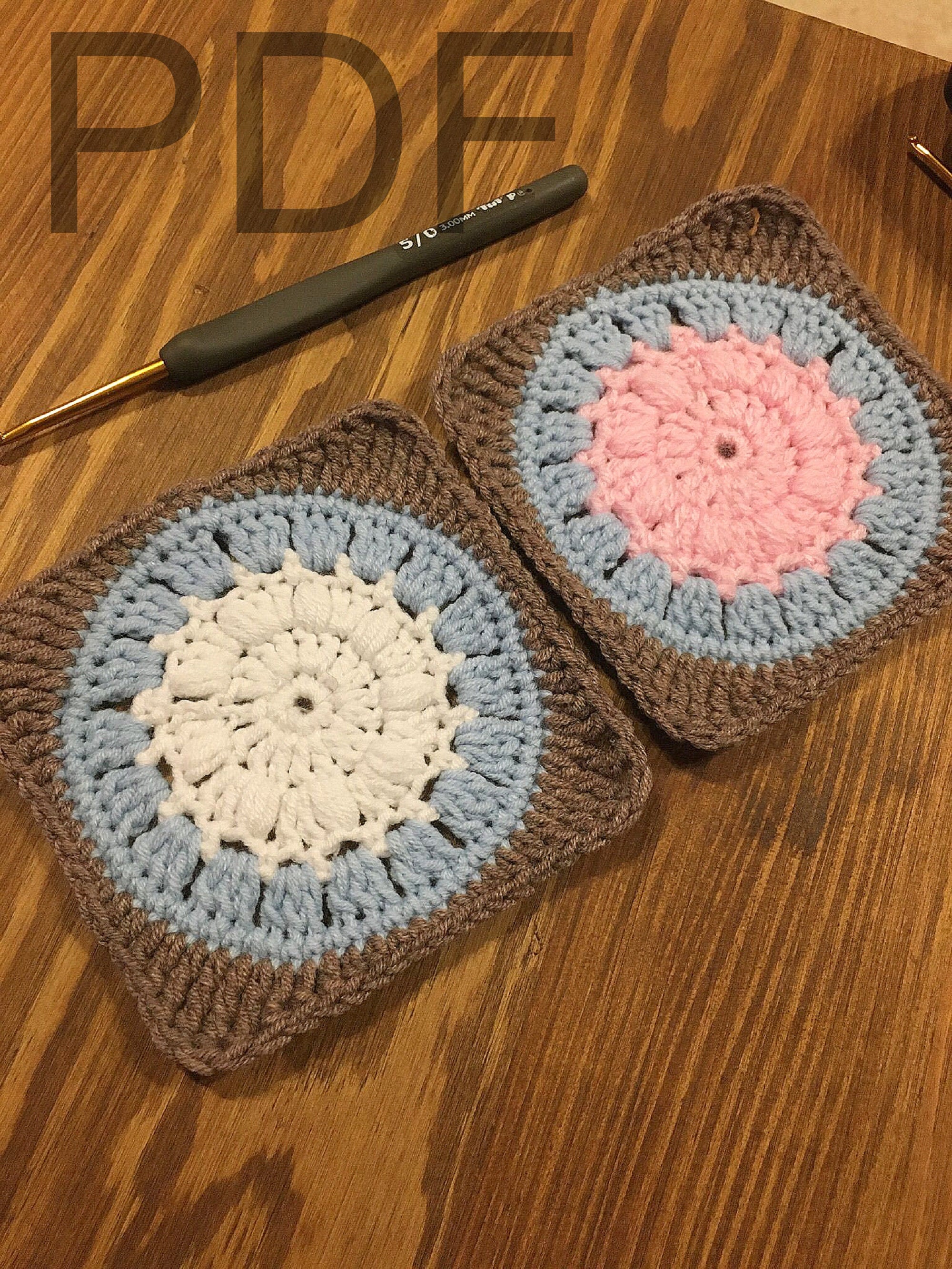 Easy Sunburst Granny Square Pattern with Photo Tutorial