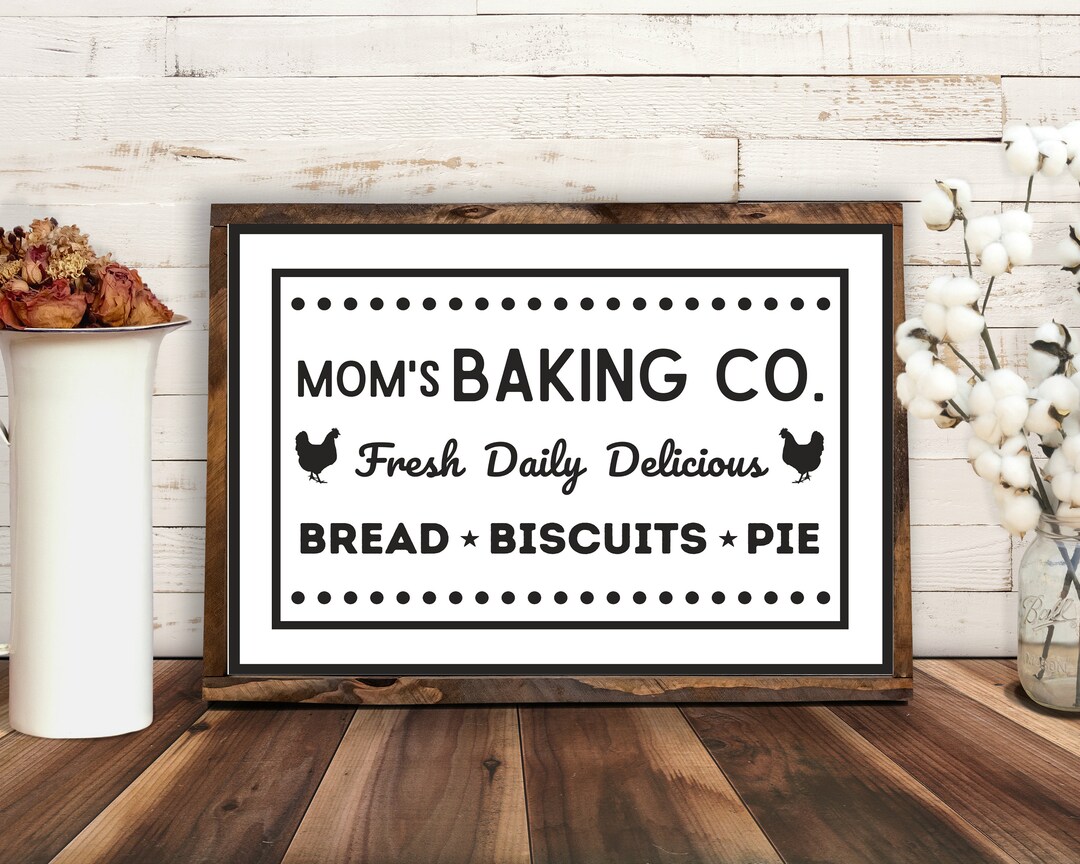 Mom's Baking Company Printable Sign, Svg, 24x16,20x16,20x10, A4, Svg, Jpg, Pdf, Png, Printable ...