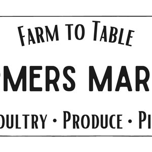 20x10 Farmers Market Printable Sign, Printable Kitchen Decor, Farm Sign ...