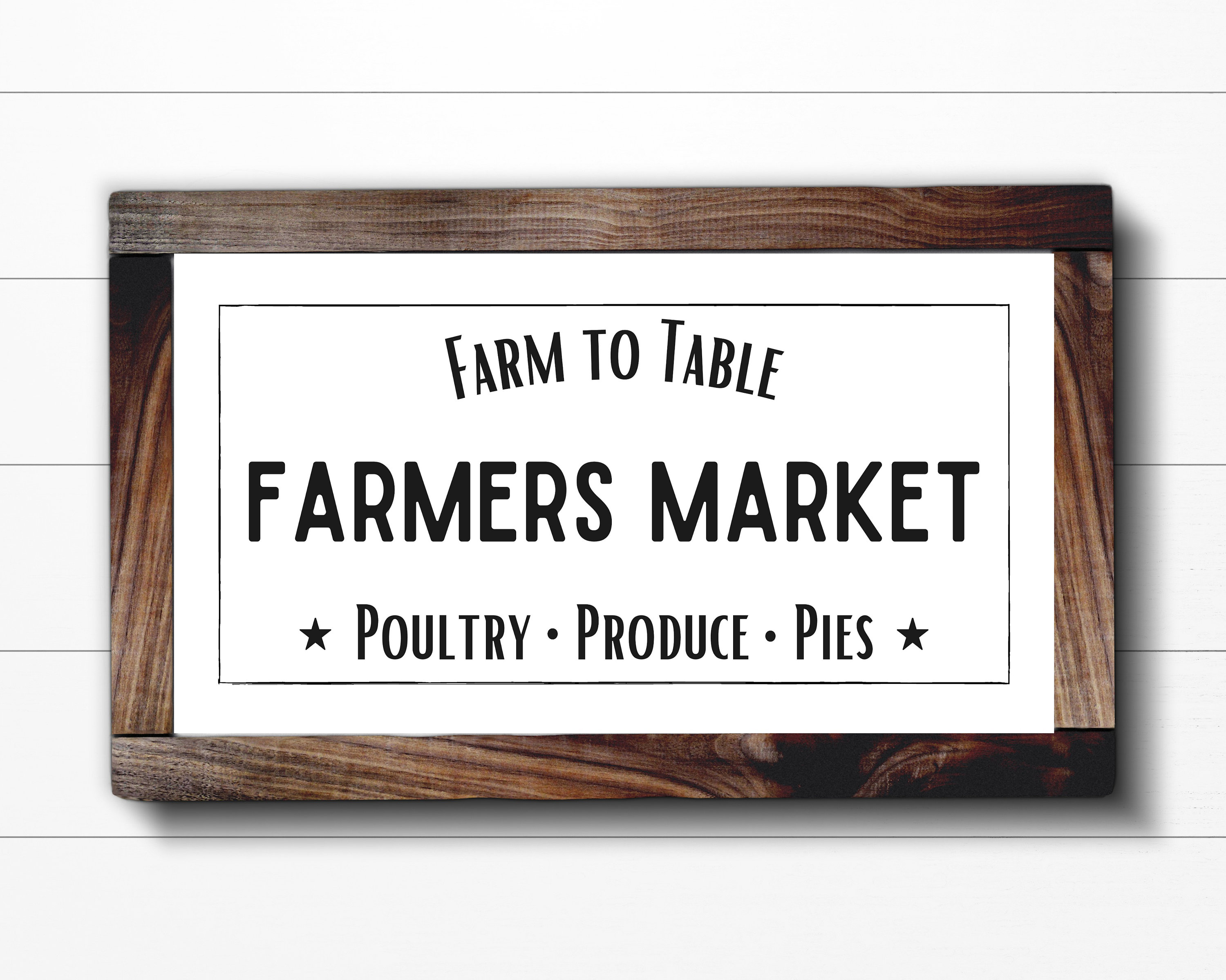 20x10 Farmers Market Printable Sign, Printable Kitchen Decor, Farm Sign ...
