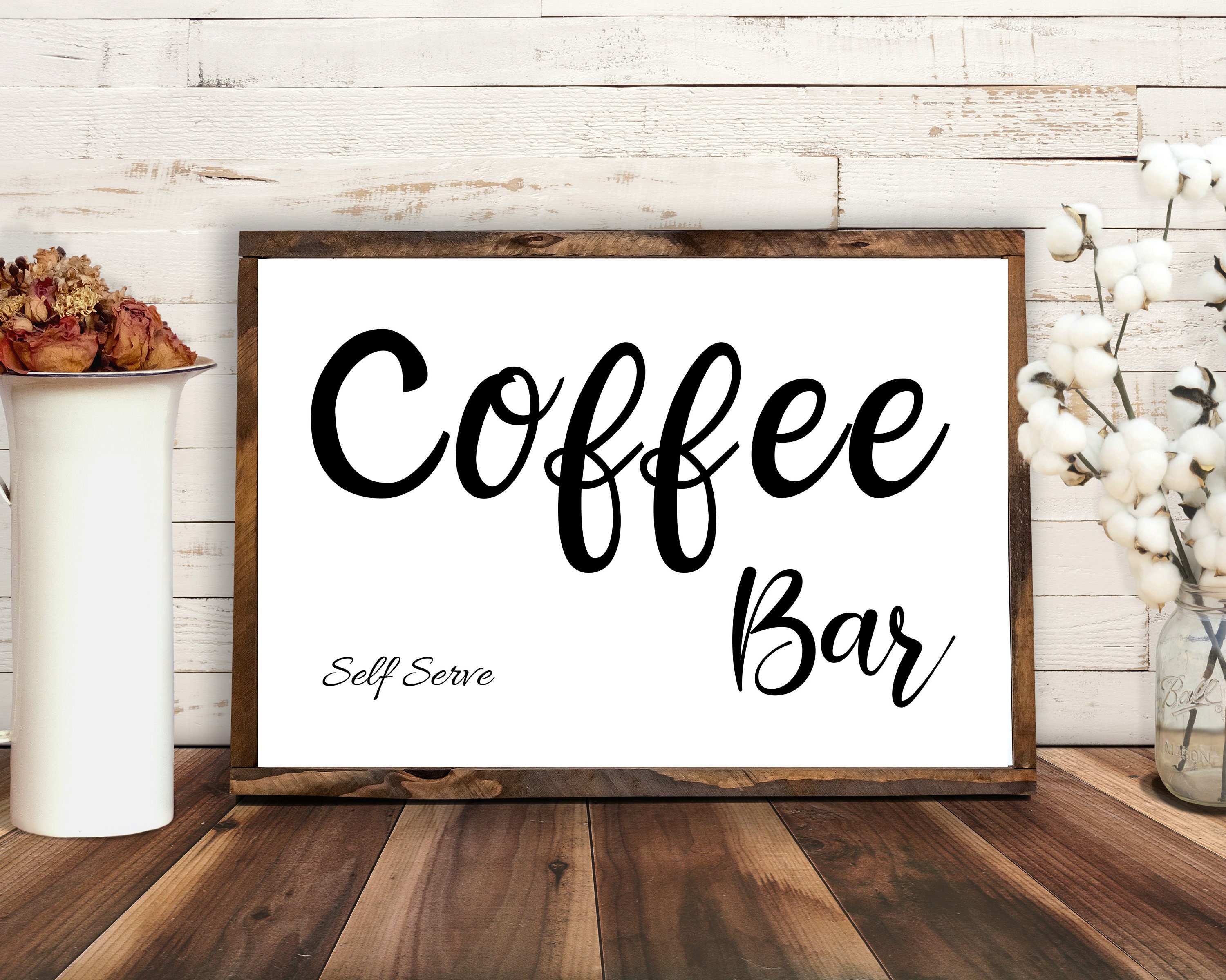 Printable Coffee Bar, Coffee Sign, Printable Sign, Kitchen Decoration ...