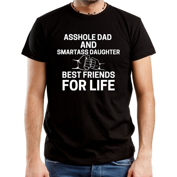 Personalized Christmas Father And Daughter Sweater - Gift Idea For Daughter/Dad - Asshole Dad And Smartass Daughter Best Friends For Life main image 1