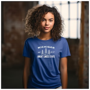 Michigan - Great Lakes State EST. 1837 - Unisex T-Shirt - Color Options!