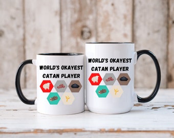 World's Okayest Catan Player Coffee Cup - 12 or 15 oz Mug
