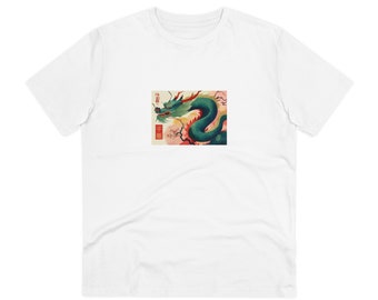 Organic Creator T-shirt - Unisex, illustration portrays the majestic Chinese Dragon