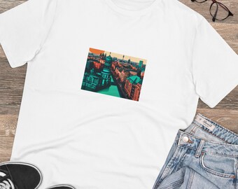 Camiseta Organic Creator: unisex, con un cautivador motivo del paisaje urbano de Berlín