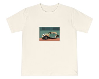 Camiseta unisex Classic Jersey, ilustración vintage minimalista del sedán Peerless Six-90 de 1927