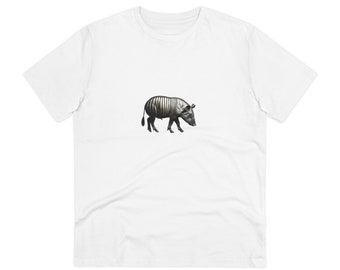 Camiseta de algodón orgánico con ilustración de tapir malayo