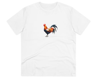 Camiseta Creadora Orgánica - Unisex, ilustración del Gallo de Serama