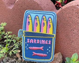 Sardines Tin Iron-On Patch