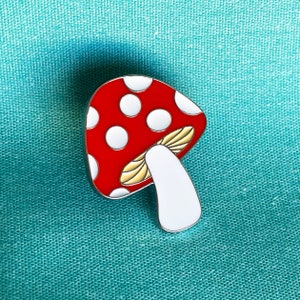 Red Mushroom Lapel Pin