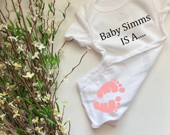 Gender Reveal Onesie Etsy