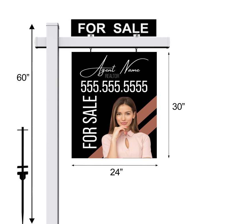 Custom Real Estate Sign PVC Post Sign Panel & Rider, for Sale, Open ...