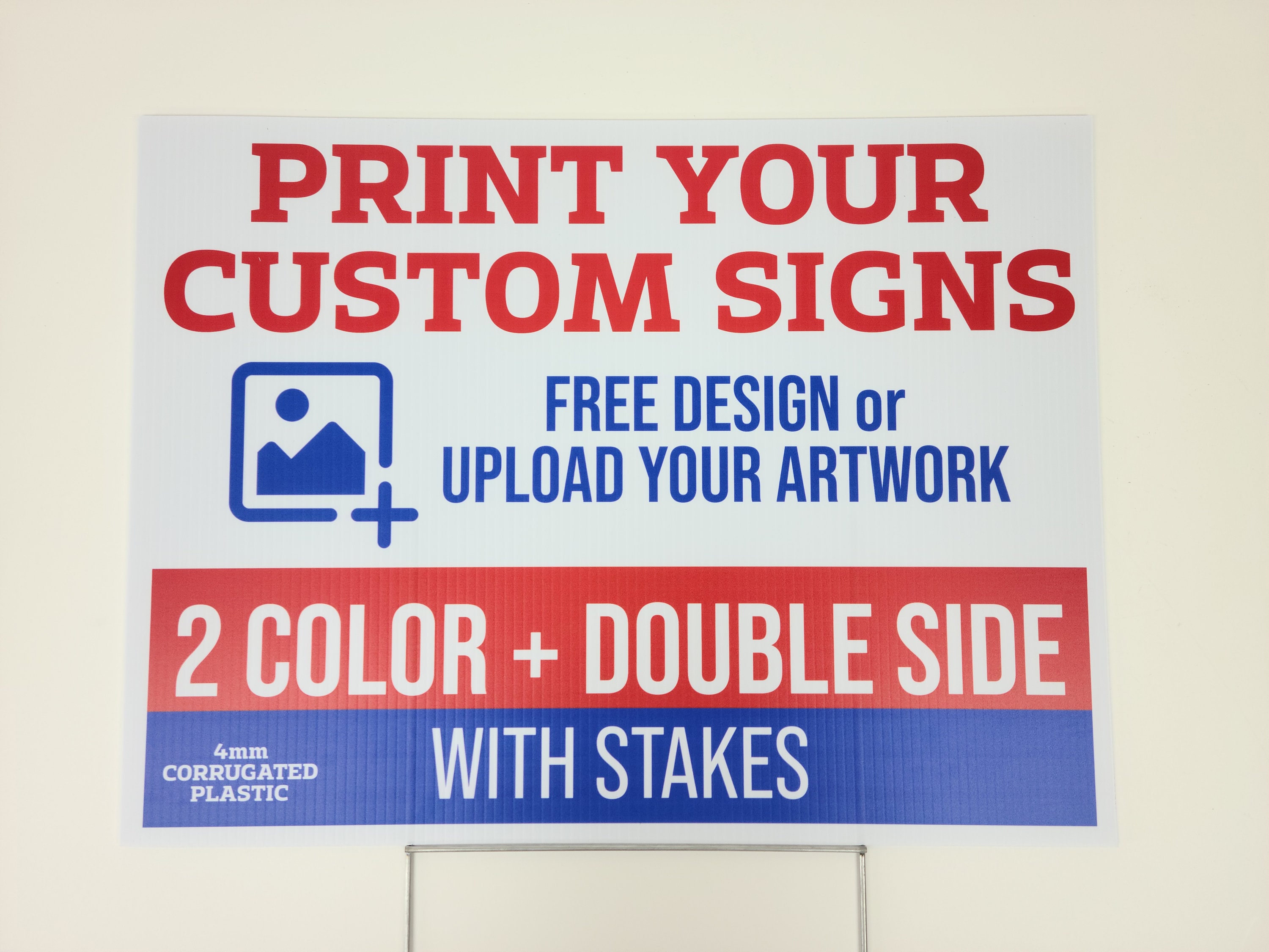 Custom Yard Signs 2 Color Shipped Same Day, Cheap Lawn Signs, Bandit ...