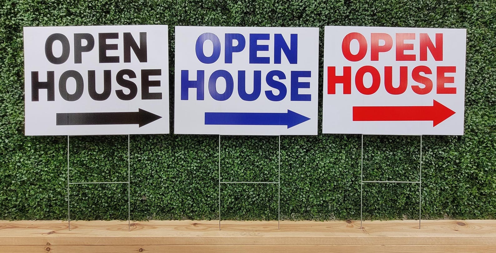 Open Rider Signs Real Estate Sign + PVC Post + Rider, for Sale, Open House, Realtor ...