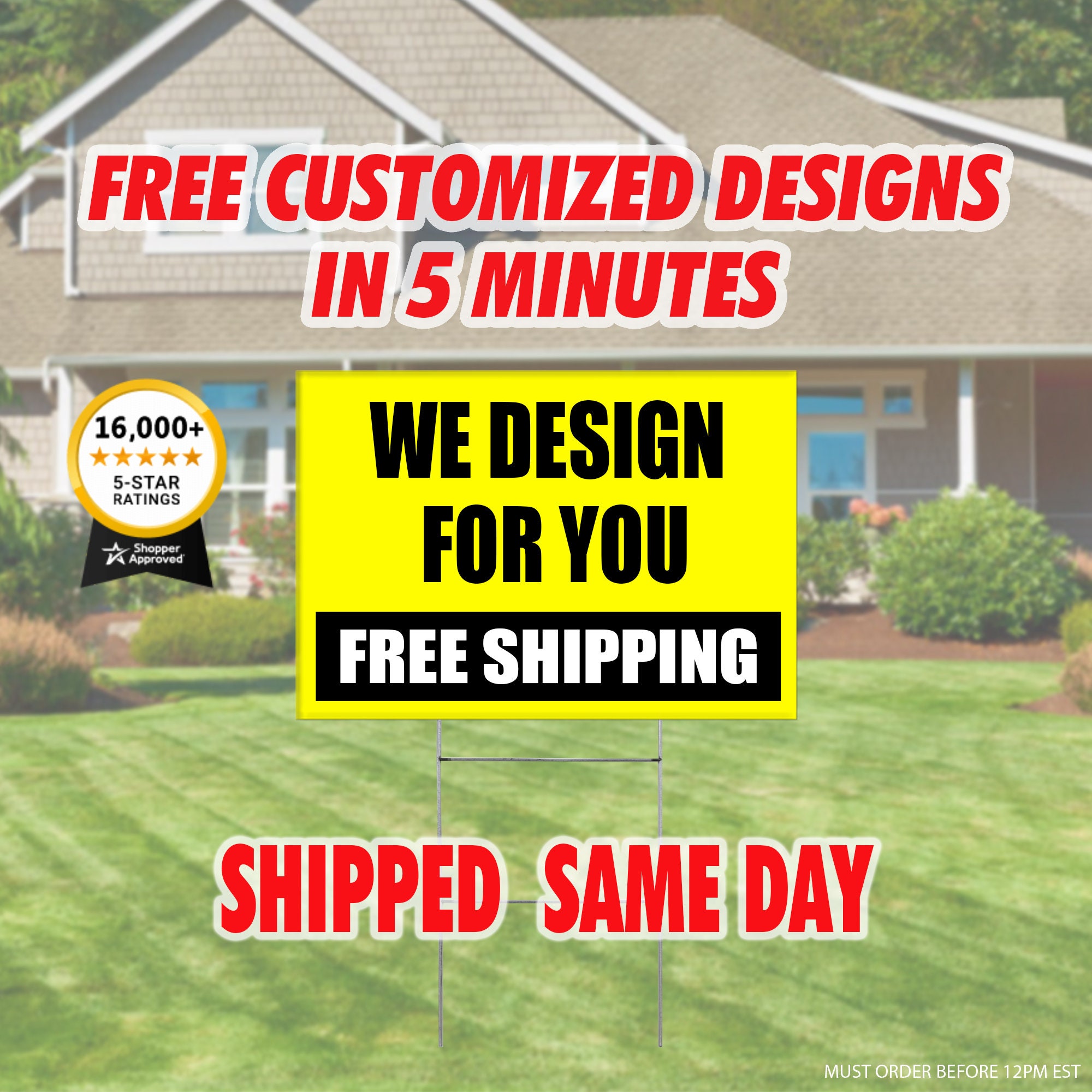 Yard Signs Shipped Same Day lawn Signs Bandit Signs Etsy
