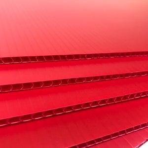 30 Blank Red Yard Signs 24x18 Corrugated Plastic 4 mm, Lawn Sign, Bandit Sign, Plastic Board Shipped Same Day