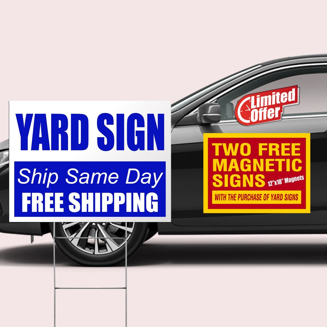 Yard Signs Shipped Same Day lawn Signs Bandit Signs Etsy