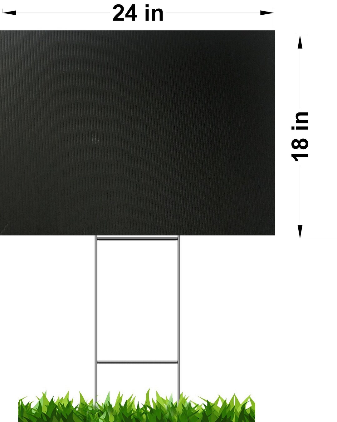 20 Blank Black Yard Signs 24x18 Corrugated Plastic 4 Mm Lawn Etsy