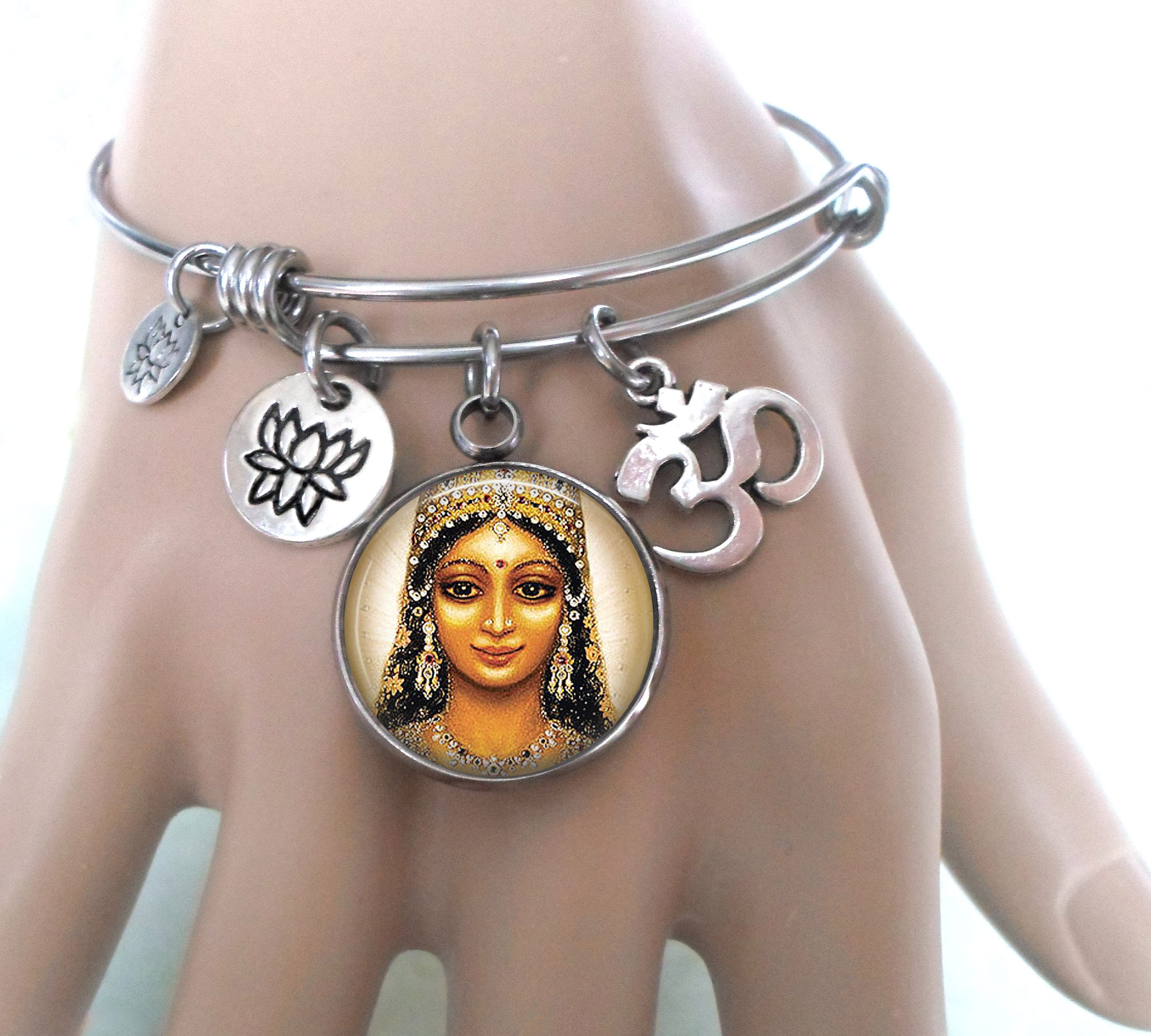 Lakshmi Bangle Bracelet, Hindu Deity, Divine Mother Goddess of