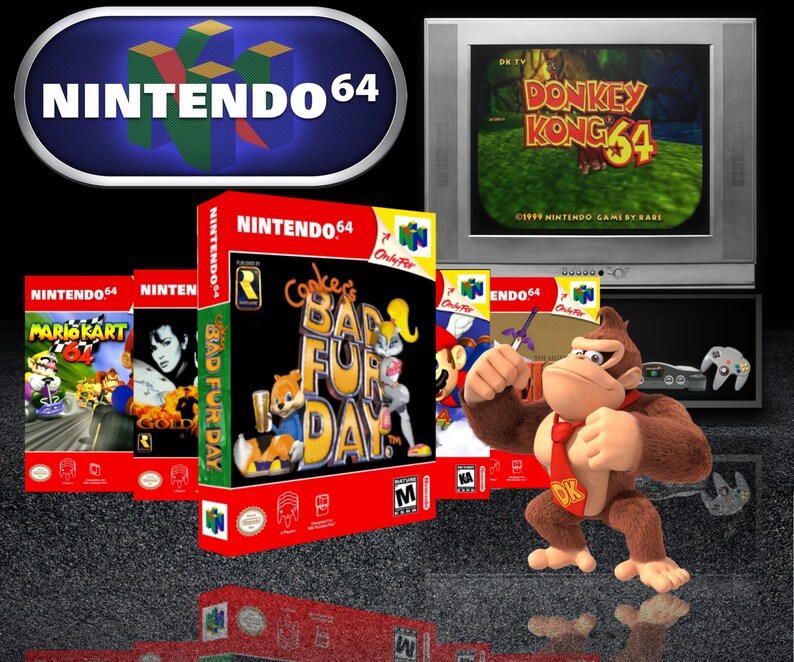 Nintendo 1996 64 N64 With Clear ALTERNATIVE Storage Etsy