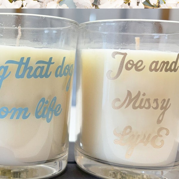Personalized Candles, Wedding Candles, Love Candles, I Love You Candles, Mother's Day Candles, Thank You Candles, Valentine's Day Candles