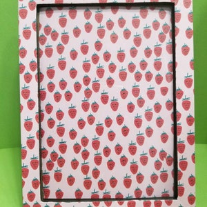 Strawberries On Pink Background Picture Photo Frame