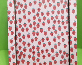Strawberries On Pink Background Picture Photo Frame